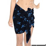 LA LEELA Women Beachwear Bikini Cover up Wrap Pareo Dress Swimwear Mini Sarong 2 Blue_q68 B06X91M6VQ